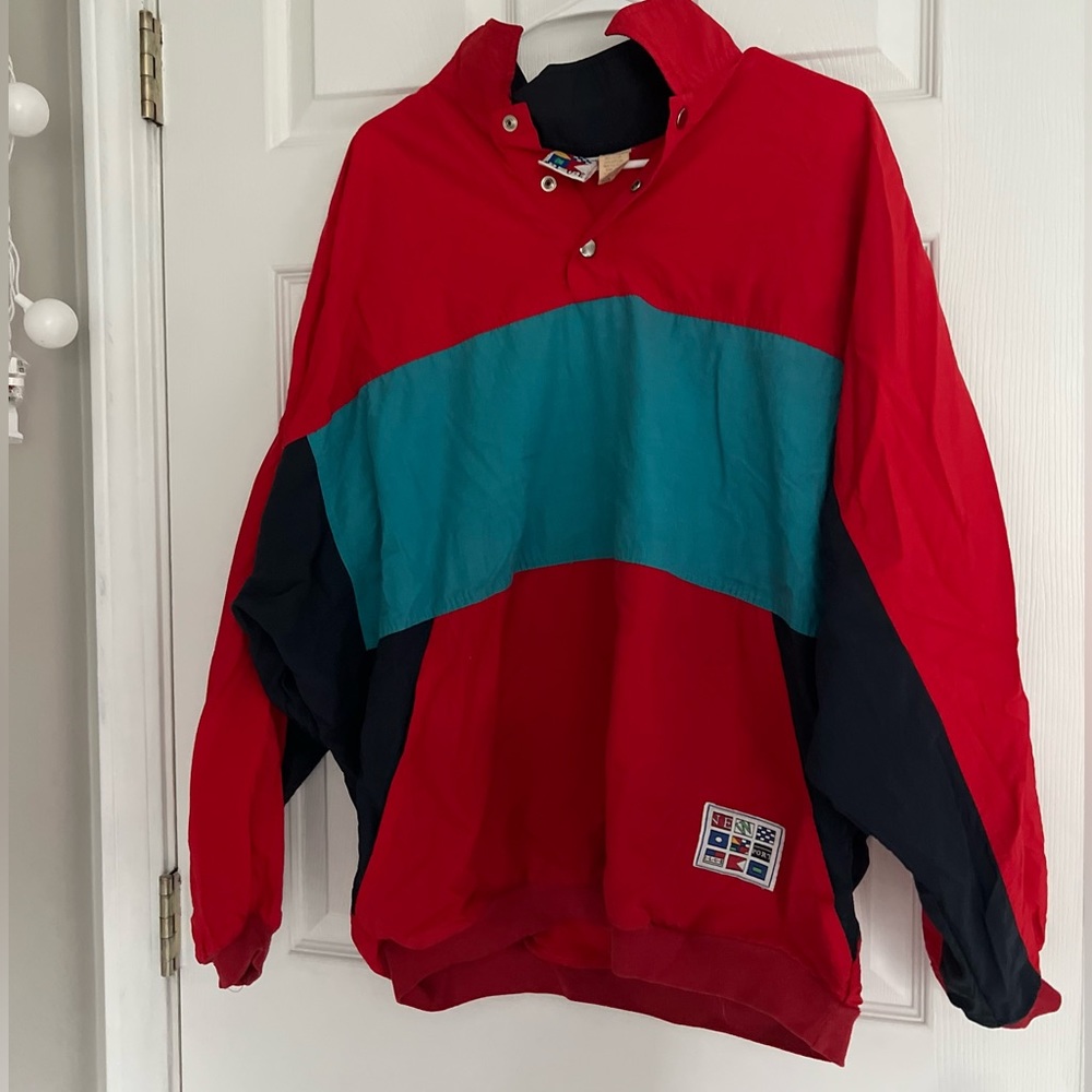 Vintage Newport Blue Classic Windbreaker Sailing Sz:XL